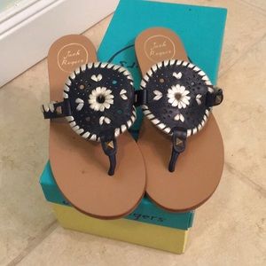 Navy & Sliver Jack Rogers Sandals
